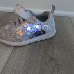 Disney Silver Glitter Light-Up Sneakers